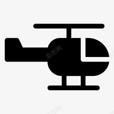 直升机飞机航空图标图标