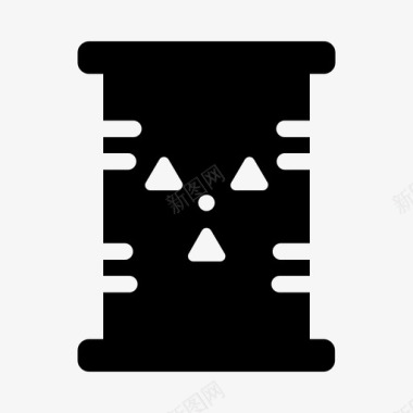 桶油桶放射性图标图标