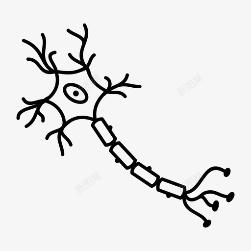 神经细胞轴突髓鞘图标svg_新图网 https://ixintu.com 神经 神经元 神经学 神经细胞 轴突 髓鞘