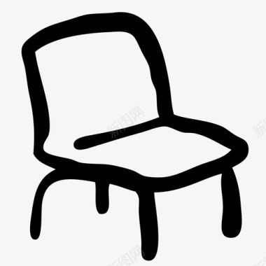 椅子坐姿图形引导图标图标