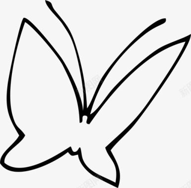 蝴蝶动物手绘图标图标