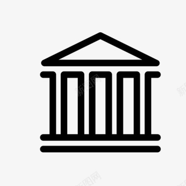 神庙建筑希腊图标图标