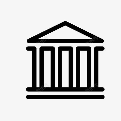 神庙建筑希腊图标svg_新图网 https://ixintu.com 历史 希腊 建筑 神庙