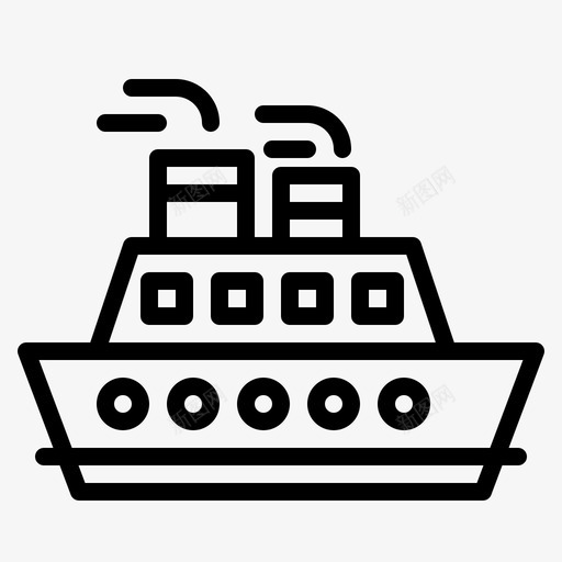 船巡洋舰渡轮图标svg_新图网 https://ixintu.com 交通工具 巡洋舰 渡轮 船
