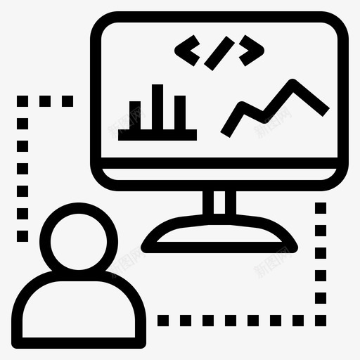 bi开发者分析业务图标svg_新图网 https://ixintu.com bi开发者 业务 公司 分析 商业智能