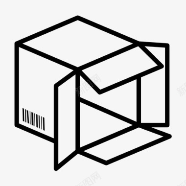 开箱货物集装箱图标图标
