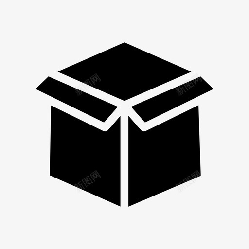 盒子庆祝递送图标svg_新图网 https://ixintu.com 包裹 庆祝 新年图标 盒子 递送
