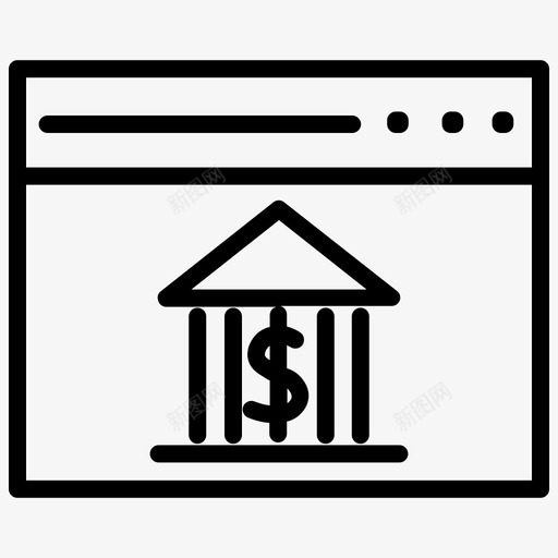 金融网站银行营销图标svg_新图网 https://ixintu.com 安全 支付 浏览器 营销 金融网站 银行