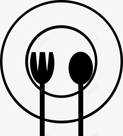 盘子餐盘热菜图标svg_新图网 https://ixintu.com 上菜 热菜 盘子 餐厅 餐盘 餐食