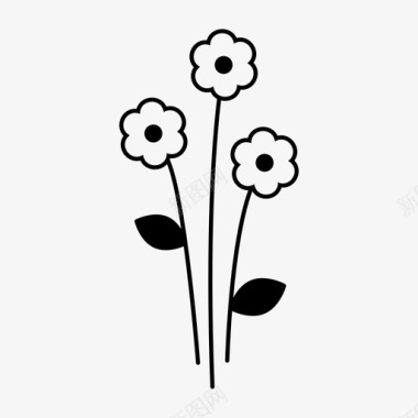 花雏菊植物图标图标
