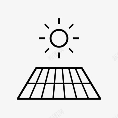 太阳能环保电力图标图标