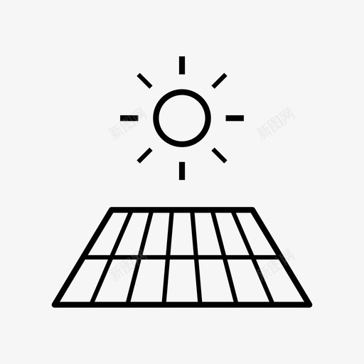 太阳能环保电力图标svg_新图网 https://ixintu.com 太阳能 太阳能电池 环保 电力