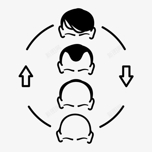 脱发秃顶移植图标svg_新图网 https://ixintu.com 治疗 秃顶 移植 脱发