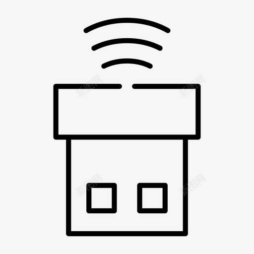 wifiusb连接互联网图标svg_新图网 https://ixintu.com wifiusb 互联网 信号 技术差距薄 连接