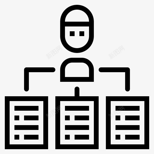管理网络用户图标svg_新图网 https://ixintu.com 团队合作 用户 管理 网络