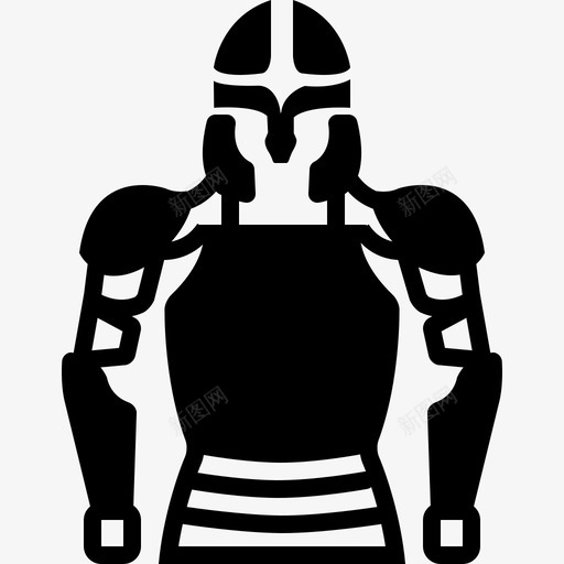 盔甲身体骑士图标svg_新图网 https://ixintu.com 盔甲 身体 金属 骑士