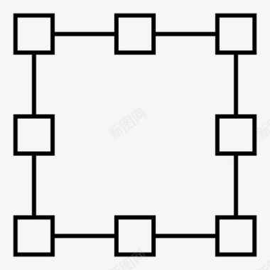 路径点矩形图标图标