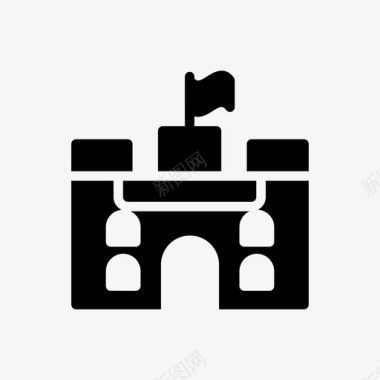 学校建筑房产图标图标