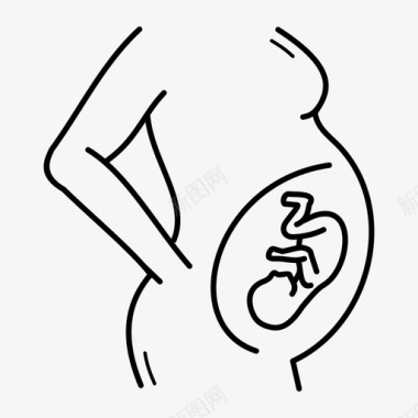 怀孕胎儿人命图标图标