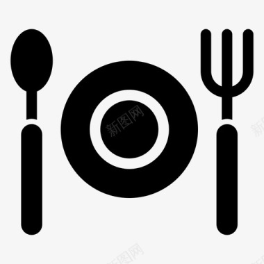 餐厅叉子盘子图标图标