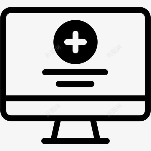 添加列计算机图标svg_新图网 https://ixintu.com 列 桌面 添加 界面 监视器 计算机 计算机混合