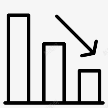 业务图条形图减少图标图标