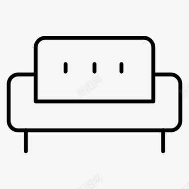 沙发家具放松图标图标