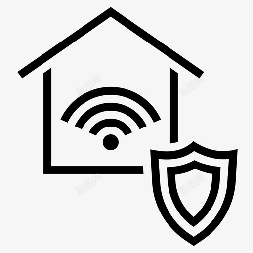 网络安全安全wifiwifi保护图标svg_新图网 https://ixintu.com wifi保护 安全wifi 无线 网络安全