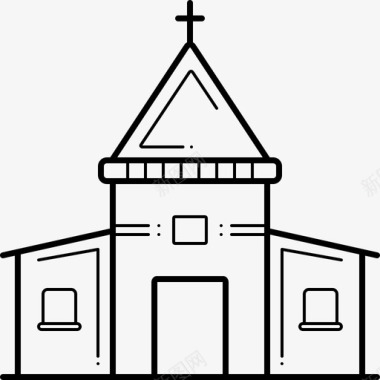 教堂圣地宗教图标图标
