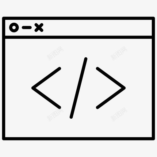网页开发编码编程图标svg_新图网 https://ixintu.com 编码 编程 网页开发 网页设计