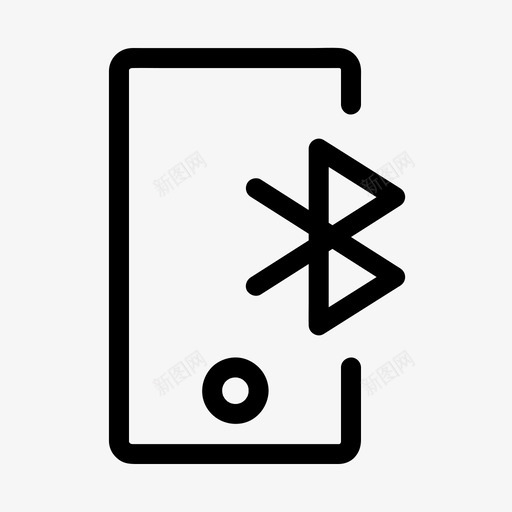 移动蓝牙通信连接图标svg_新图网 https://ixintu.com 无线 电话 移动蓝牙 设备 连接 通信