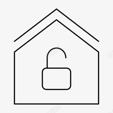 房子挂锁隐私图标图标
