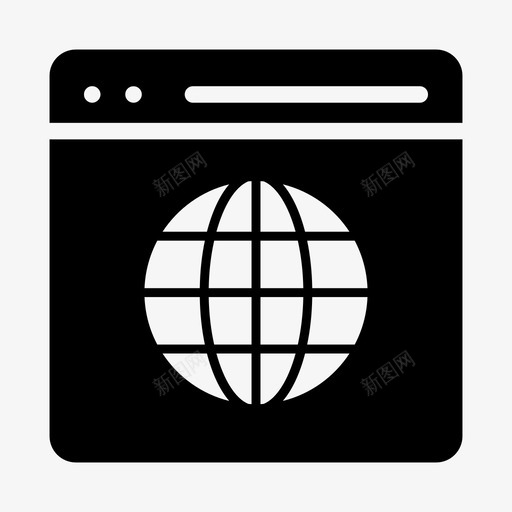 浏览器互联网营销图标svg_新图网 https://ixintu.com 互联网 搜索引擎优化和营销字形图标 浏览器 窗口 网页 营销