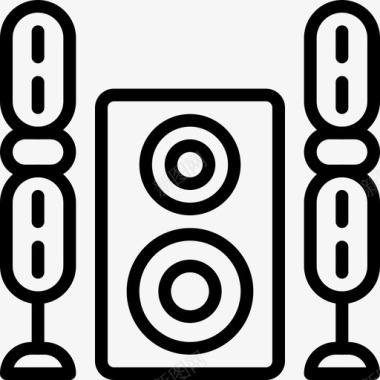 扬声器音乐唱歌图标图标