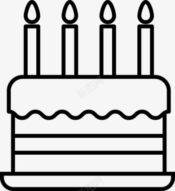 生日蛋糕庆祝快乐图标图标
