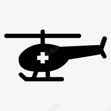 直升机紧急情况医疗图标图标