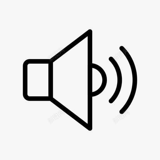扬声器广告公告图标svg_新图网 https://ixintu.com 公告 办公室 办公线路图标 广告 扬声器 音量
