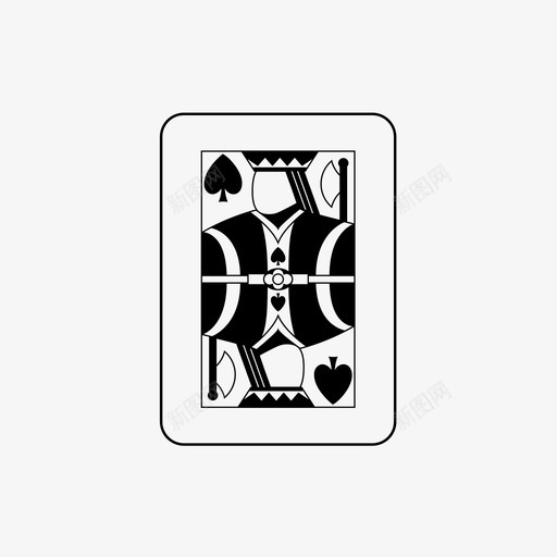 黑桃之王纸牌玩法图标svg_新图网 https://ixintu.com 扑克 扑克牌 玩法 纸牌 黑桃之王