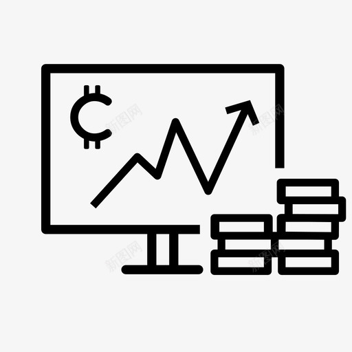 加密分析比特币加密货币图标svg_新图网 https://ixintu.com 上涨趋势 加密分析 加密货币 比特币 涨价