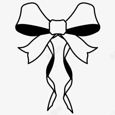 丝带圣诞节装饰图标图标