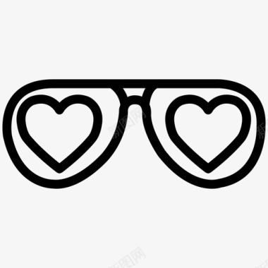 护目镜眼镜心图标图标