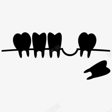 拔牙牙医疼痛图标图标