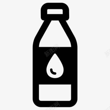 水瓶饮料滴水图标图标