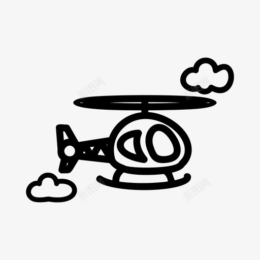 螺旋桨飞机直升机技术图标svg_新图网 https://ixintu.com 技术 直升机 螺旋桨飞机