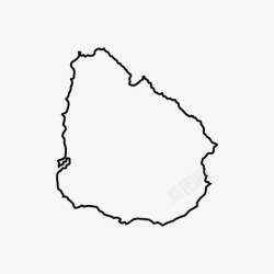乌拉圭地图乌拉圭地图美洲地图图标高清图片