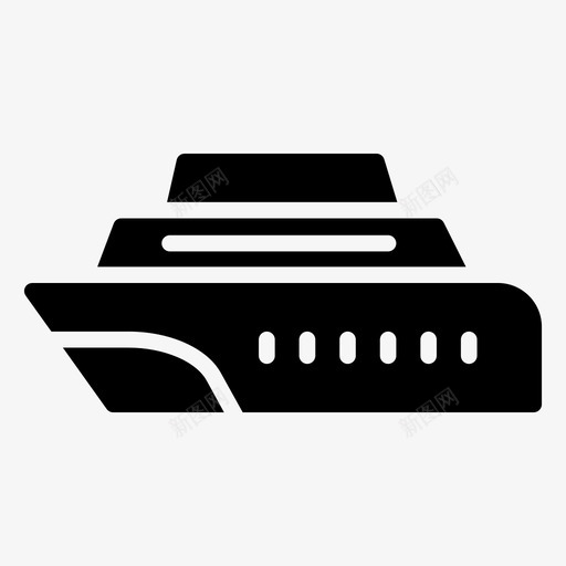 船游船帆船图标svg_新图网 https://ixintu.com 帆船 度假和旅行符号图标 旅行 游船 船