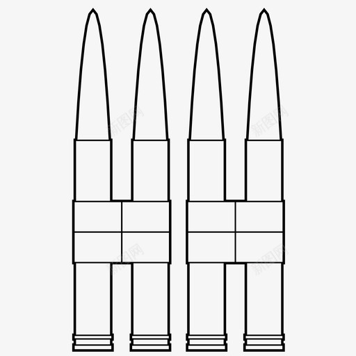 子弹弹药枪图标svg_新图网 https://ixintu.com 子弹 射击 弹药 枪 武器