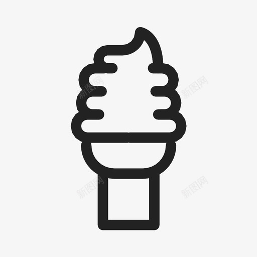 冰淇淋筒冰淇淋甜的图标svg_新图网 https://ixintu.com 冰淇淋 冰淇淋筒 甜的