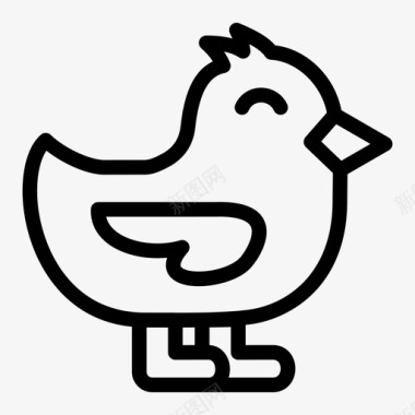 小鸡动物复活节图标图标