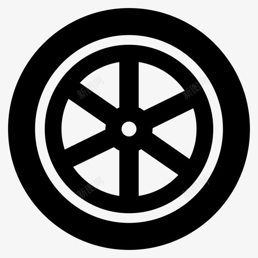 轮胎控制游戏图标svg_新图网 https://ixintu.com 控制 比赛 汽车组件1 汽车零件 游戏 轮胎 驱动轮
